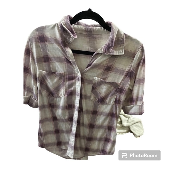 Plaid button up - Picture 2 of 3